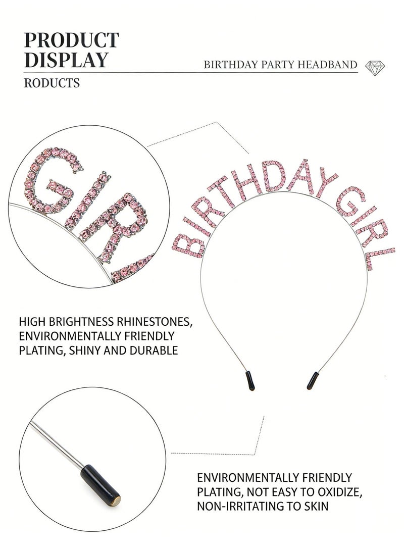 أوليس فيرس  مجموعة نجمة عيد الميلاد | عصابة رأس براقة بلون روز قولد + وشاح "عيد ميلاد سعيد" + بروش تاج | مظهر حفلة متكامل - Image 4
